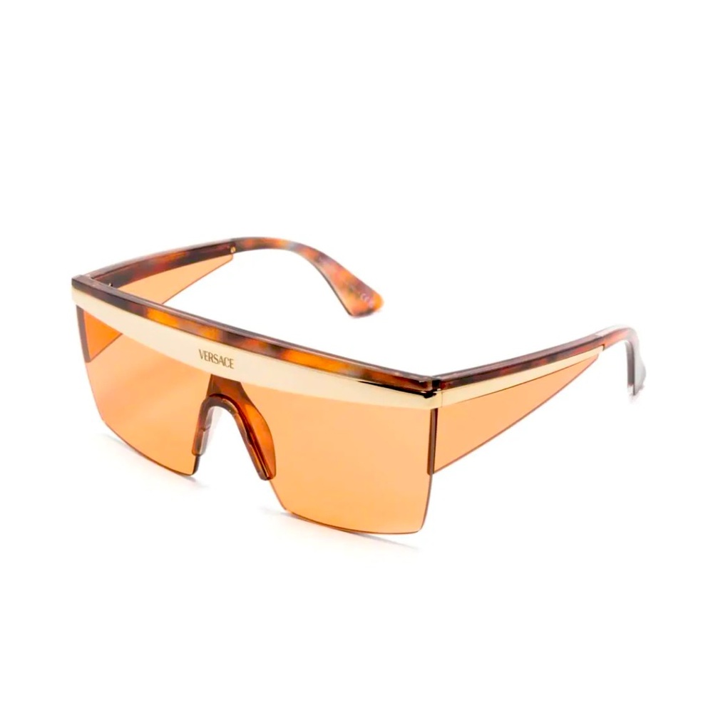 VERSACE VE2254 100274 Havana Dark Orange 44 mm Men's Sunglasses